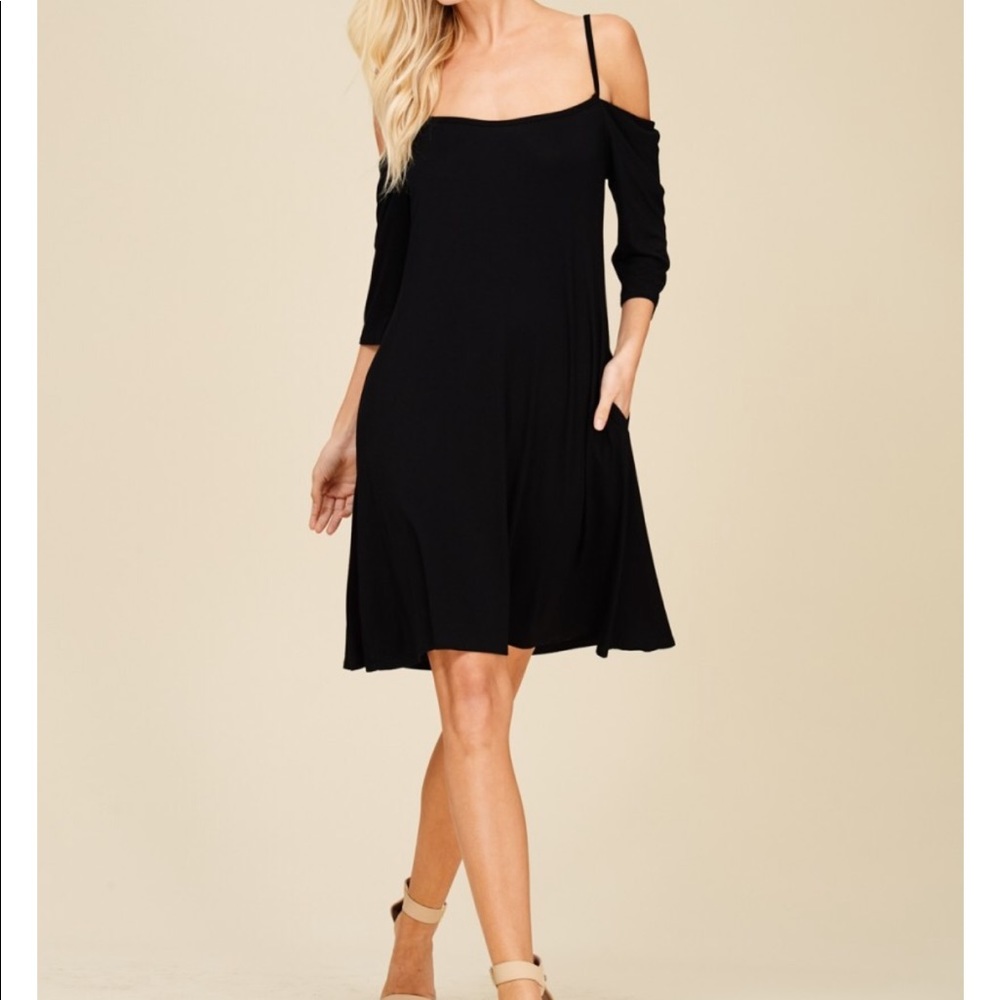 Black A line Mini dress